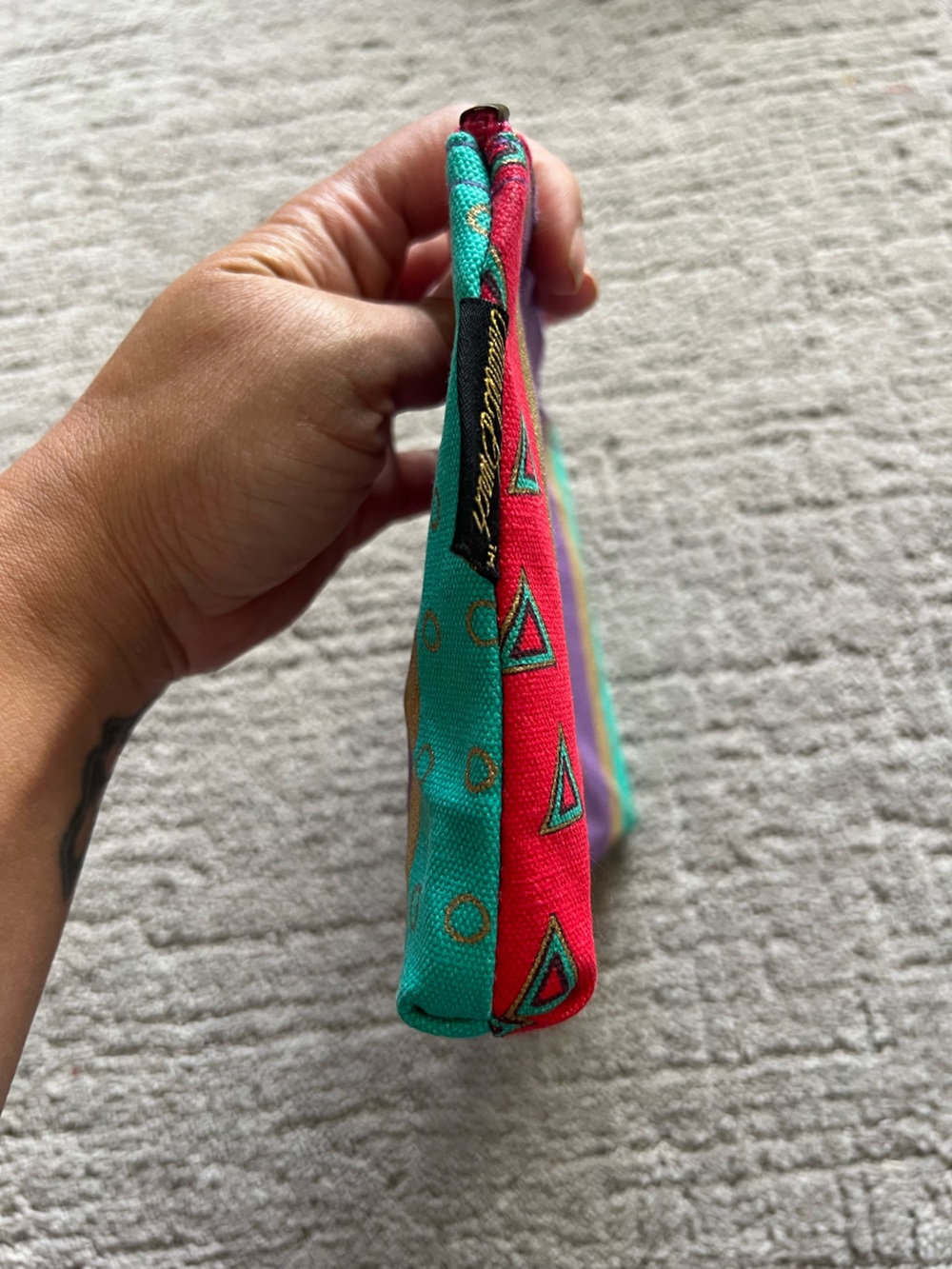 Laurel Burch Multicolor Cat Print Zip Pouch - Picture 7 of 11